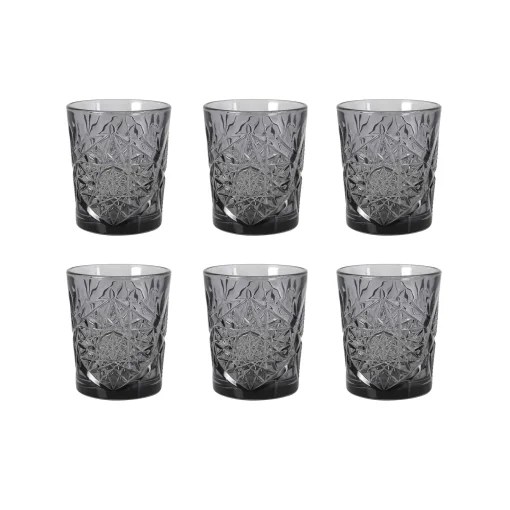 Bright Glassware Set of 6 Smoke Hobstar Tumbler, 350ml Discount