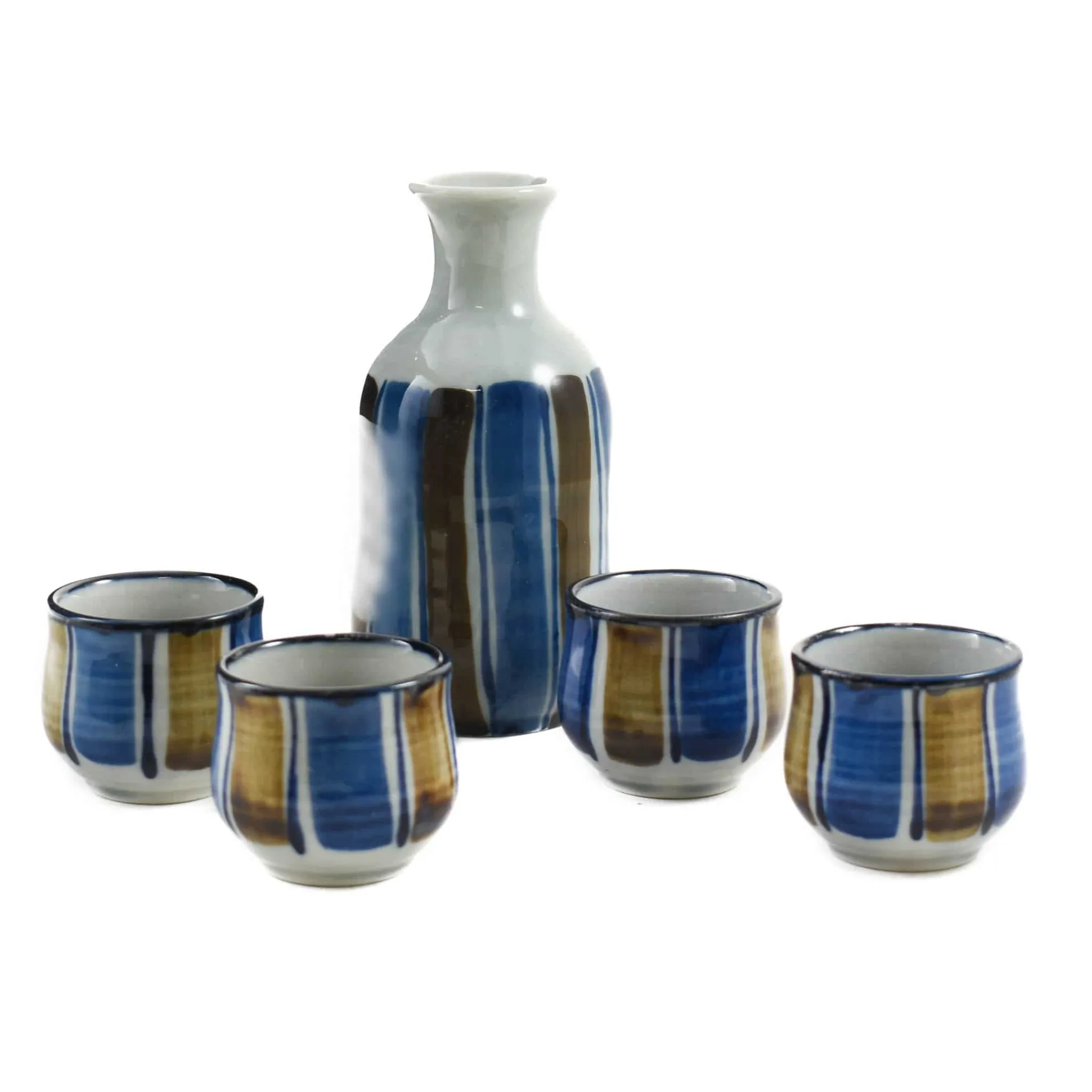 Kiji Stoneware & Ceramics Shima Sake Set, 5 Pieces Sale