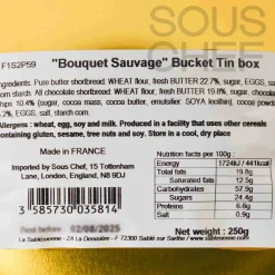 La Sablesienne Short Dated French Sable Biscuits in Sky Blue Floral Tin, 250g Online