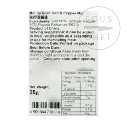 McCormick Sichuan Pepper & Salt, 20g Hot