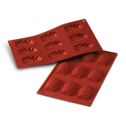 Silikomart Silicone Madeleine Mould, 9 Madeleines