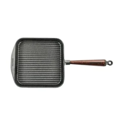 Skeppshult Traditional Cast Iron Square Grill Pan, 25cm Clearance