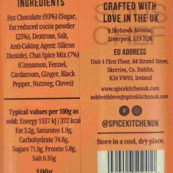 Spice Kitchen Chai Hot Chocolate, 100g New
