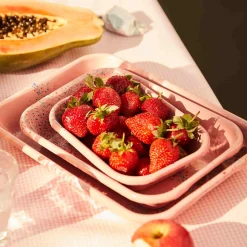 Kapka Enamel Splatter Fest Enamel Roasting and Serving Dish, Pink Sale