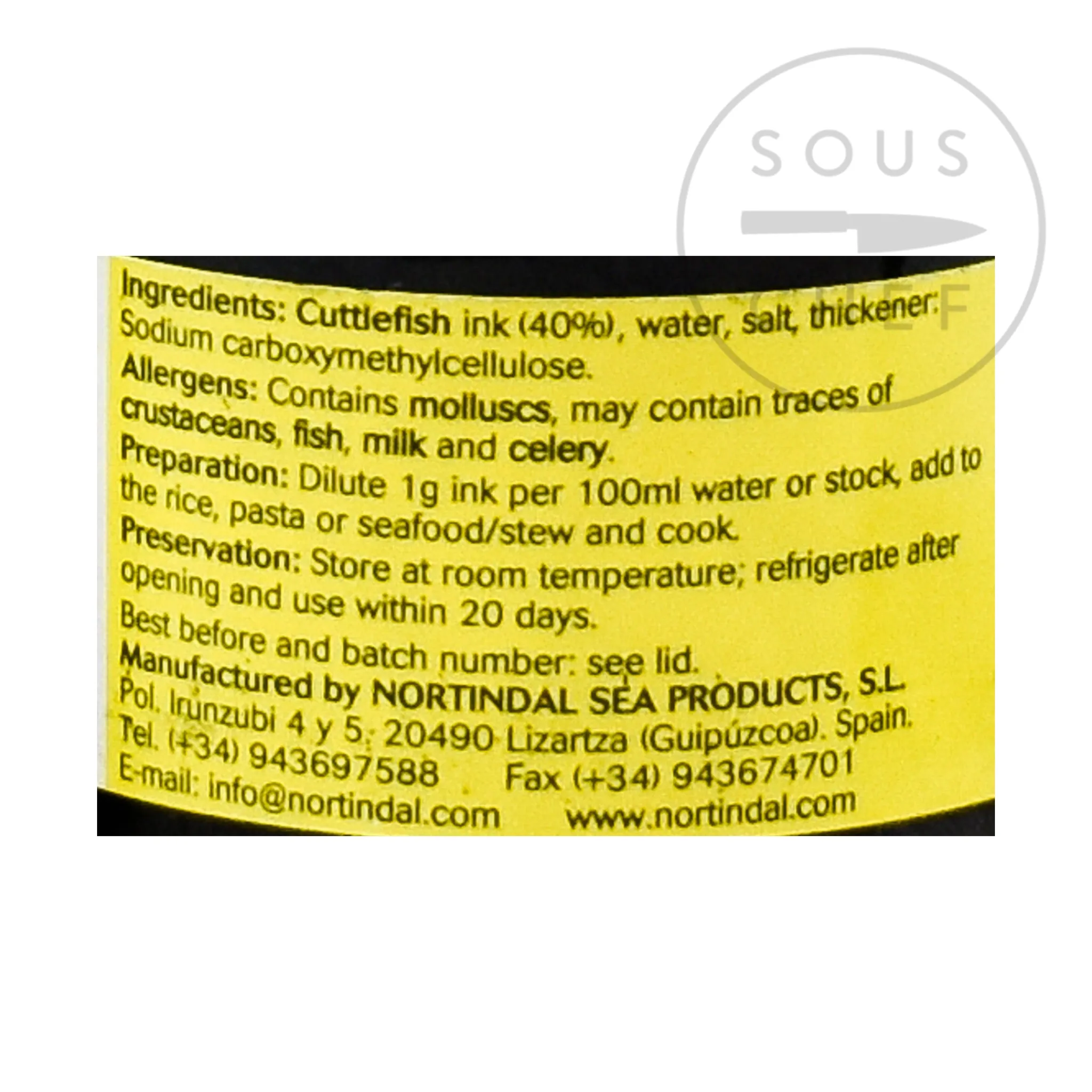 Nortindal Squid Ink Jar (Cuttlefish Ink) Outlet