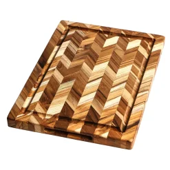 Teakhaus Herringbone Cutting Board Medium Thickness, Medium Hot