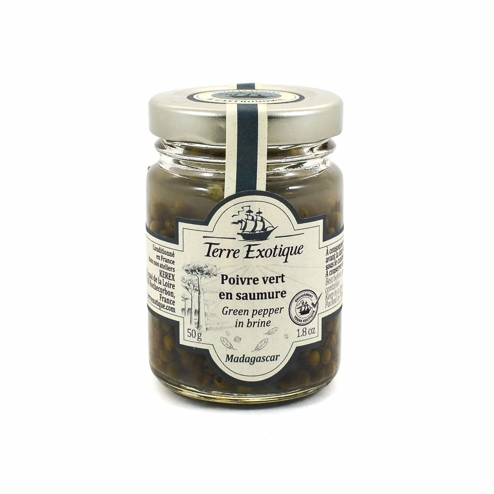 Terre Exotique Drained Green Pepper in Brine, 50g Clearance