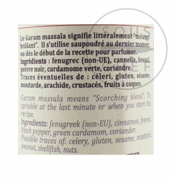 Terre Exotique Garam Masala, 60g Online