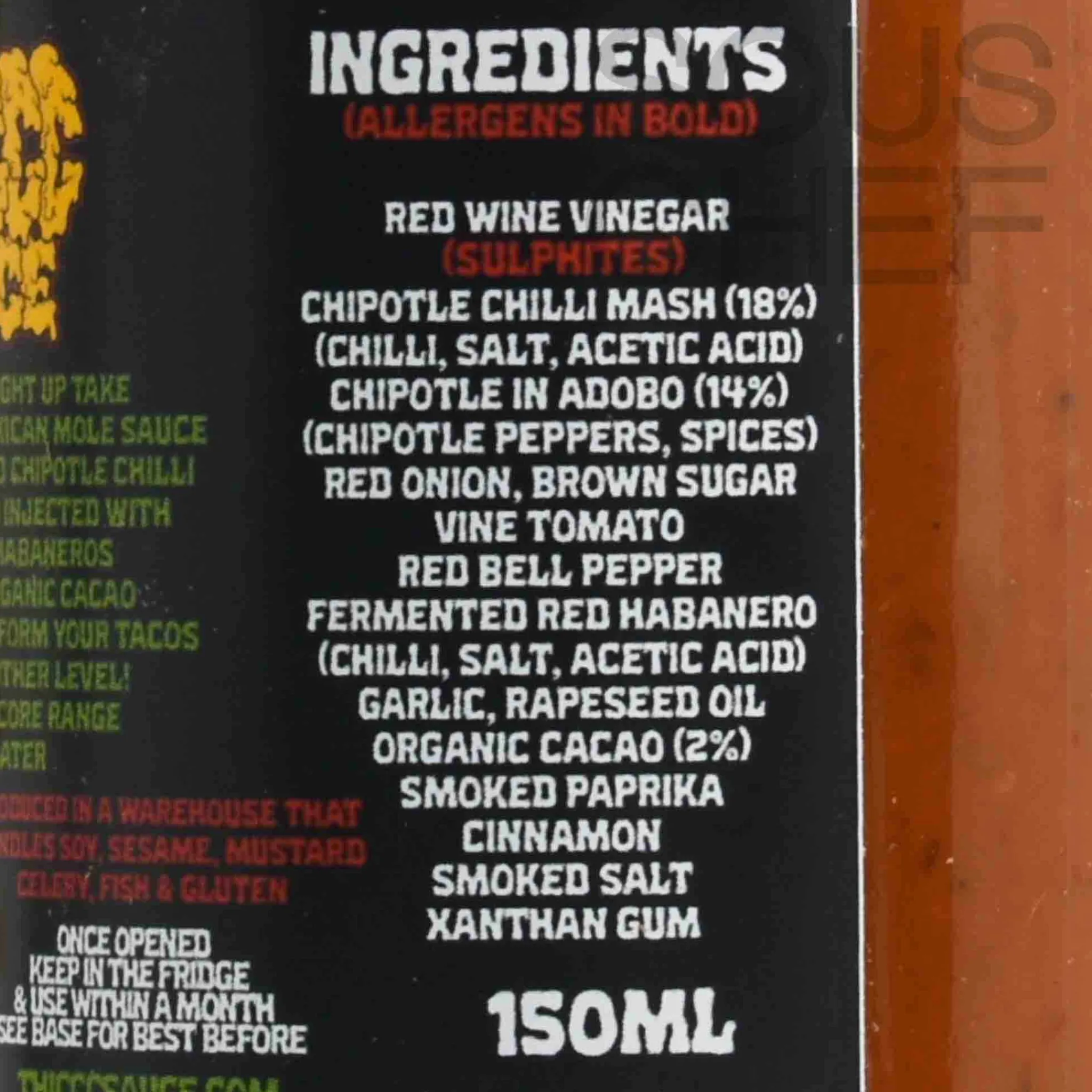 Thiccc Sauce Cholo Mole Hot Sauce, 150ml Clearance