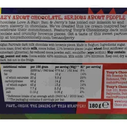 Tony's Chocolonely - Ben & Jerry's Dark Milk Brownie, 180g Hot