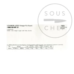 Sushi Su Uchibori Premium Sushi Vinegar, 360g