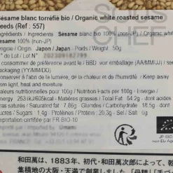 WADAMAN Umami Organic White Roasted Sesame Seeds, 50g Outlet