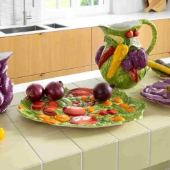 &Klevering Vegetable Ceramic Platter, 37.5cm Best