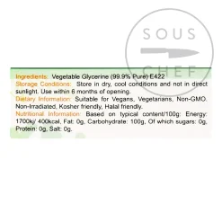 Special Ingredients Vegetable Glycerine, 1 Litre Best