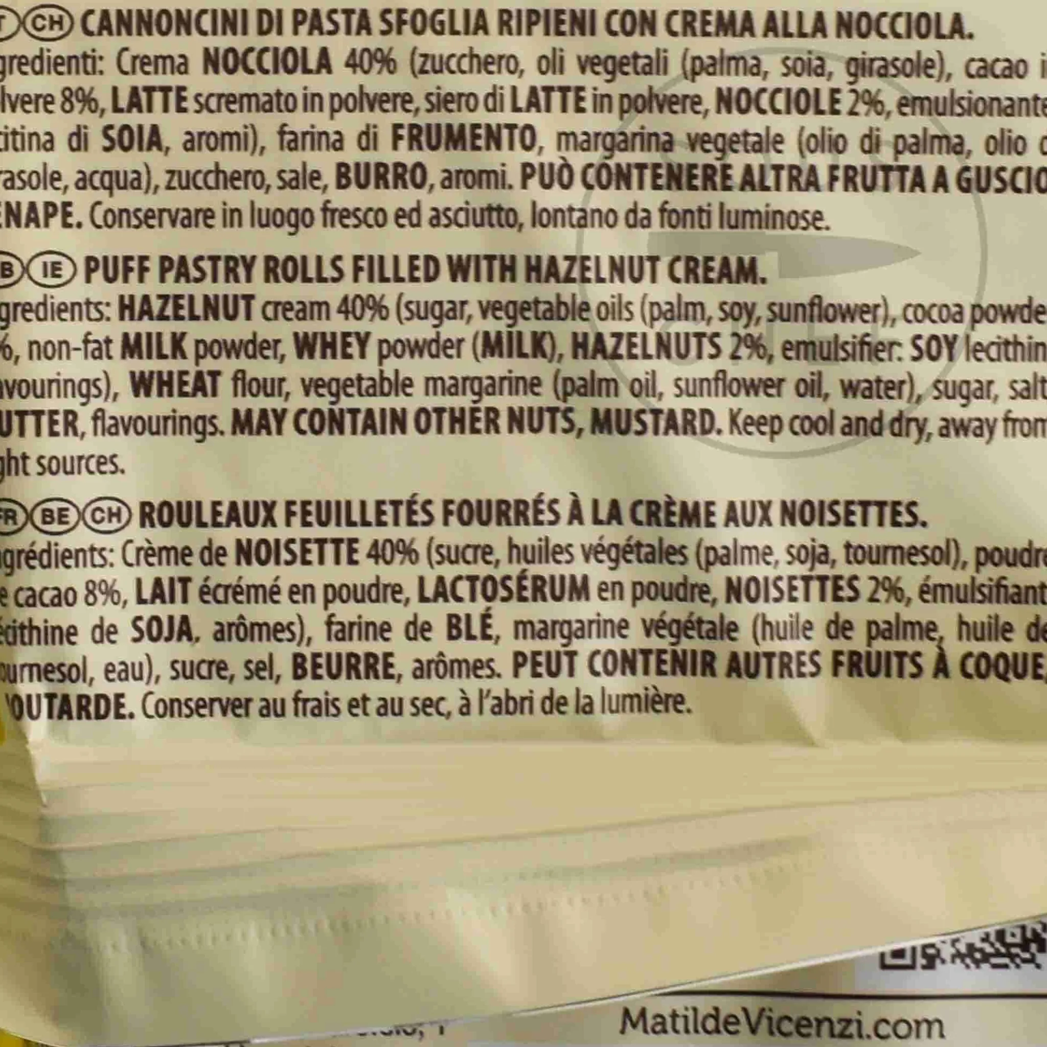Vincenzi SPA Vicenzi Puff Pastry with Hazelnut Cream, 125g Outlet