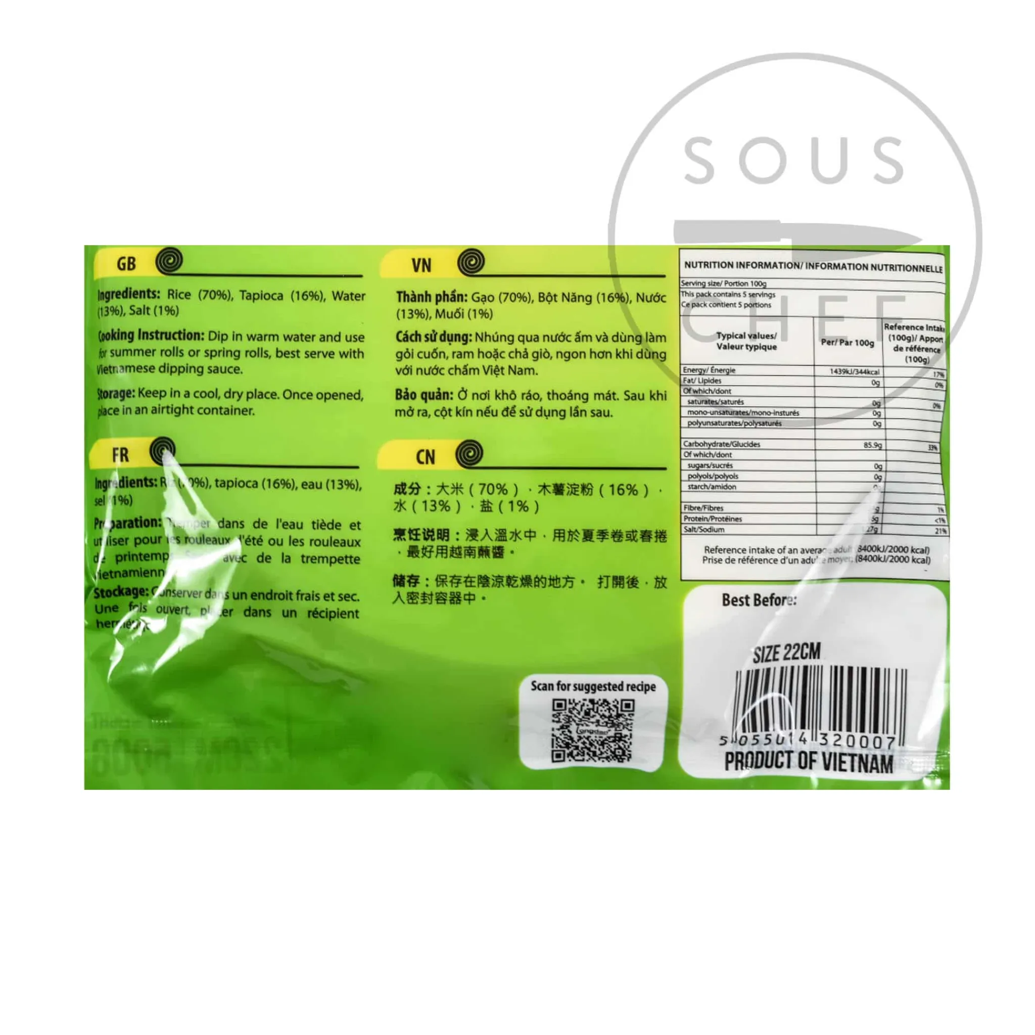 Longdan Vietnamese Summer Roll Rice Paper New