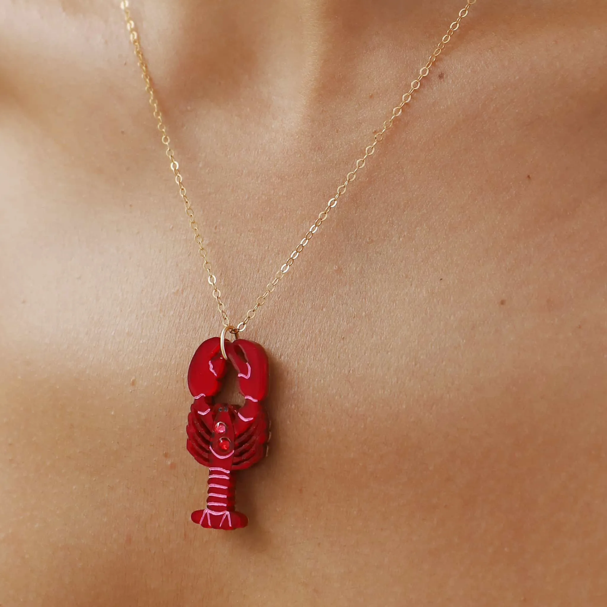 Wolf & Moon Lobster Necklace Online