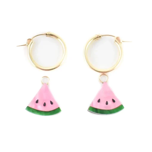 Wolf & Moon Watermelon Hoop Earrings Discount