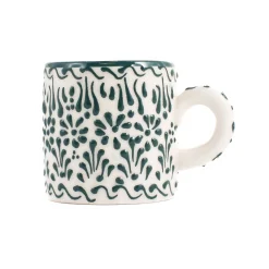 El Boyali Seramikler Yesil Ve Beyaz Boyali Coffee Cup, 140ml Discount