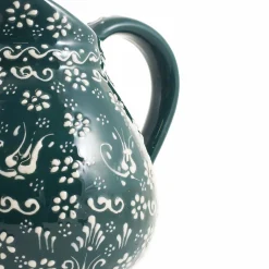 El Boyali Seramikler Yesil Ve Beyaz Boyali Round Jug, 2 Litre Online