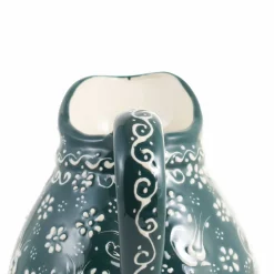 El Boyali Seramikler Yesil Ve Beyaz Boyali Round Jug, 2 Litre Online