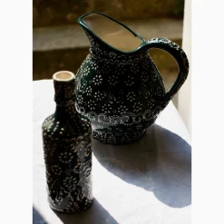 El Boyali Seramikler Yesil Ve Beyaz Boyali Round Jug, 2 Litre Online