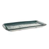 El Boyali Seramikler Yesil Ve Beyaz Boyali Serving Tray, 34x16.5cm Online