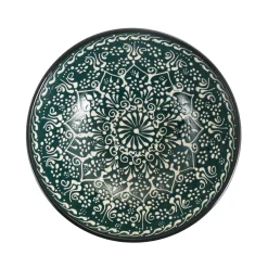 El Boyali Seramikler Yesil Ve Beyaz Boyali Serving Bowl, 26cm Online