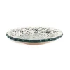 El Boyali Seramikler Yesil Ve Beyaz Boyali Wavy Side Plate, 19cm Outlet